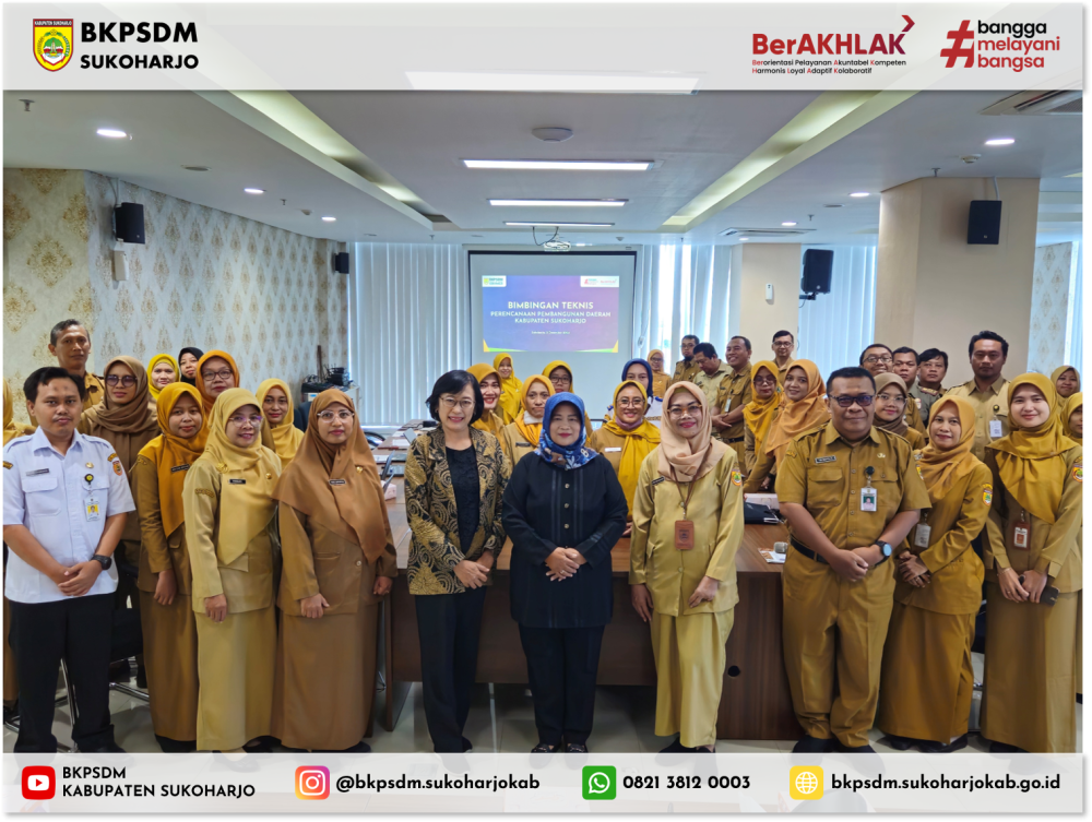 Dorong Kompetensi Perencanaan Strategis, Sukoharjo Gelar Bimtek Perencanaan Pembangunan Daerah