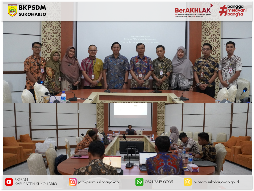 BKPSDM Sukoharjo Selenggarakan Bimtek Uji Reliabilitas dan Validitas Instrumen Penilaian Kompetensi ASN