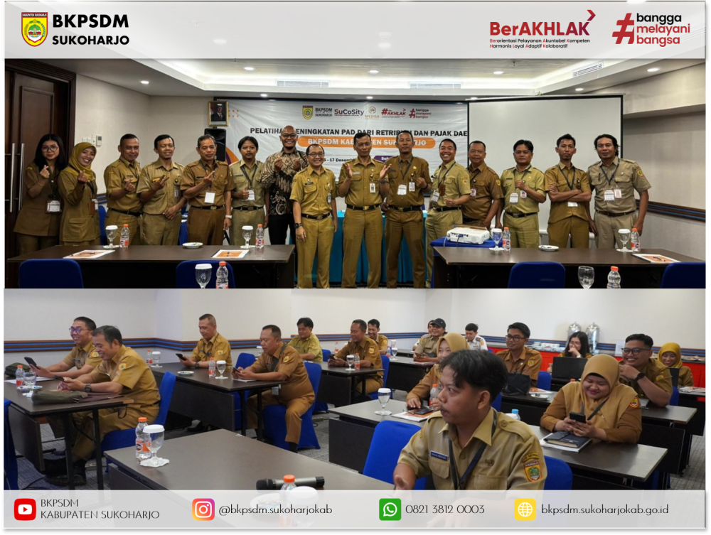 Pelatihan Peningkatan Pendapatan Asli Daerah dari Retribusi dan Pajak Daerah bagi ASN Sukoharjo